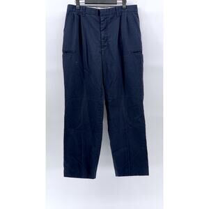 RIVERSIDE Men's Navy Blue Solid Budweiser Straight-Leg Work Chino Pant SZ 32